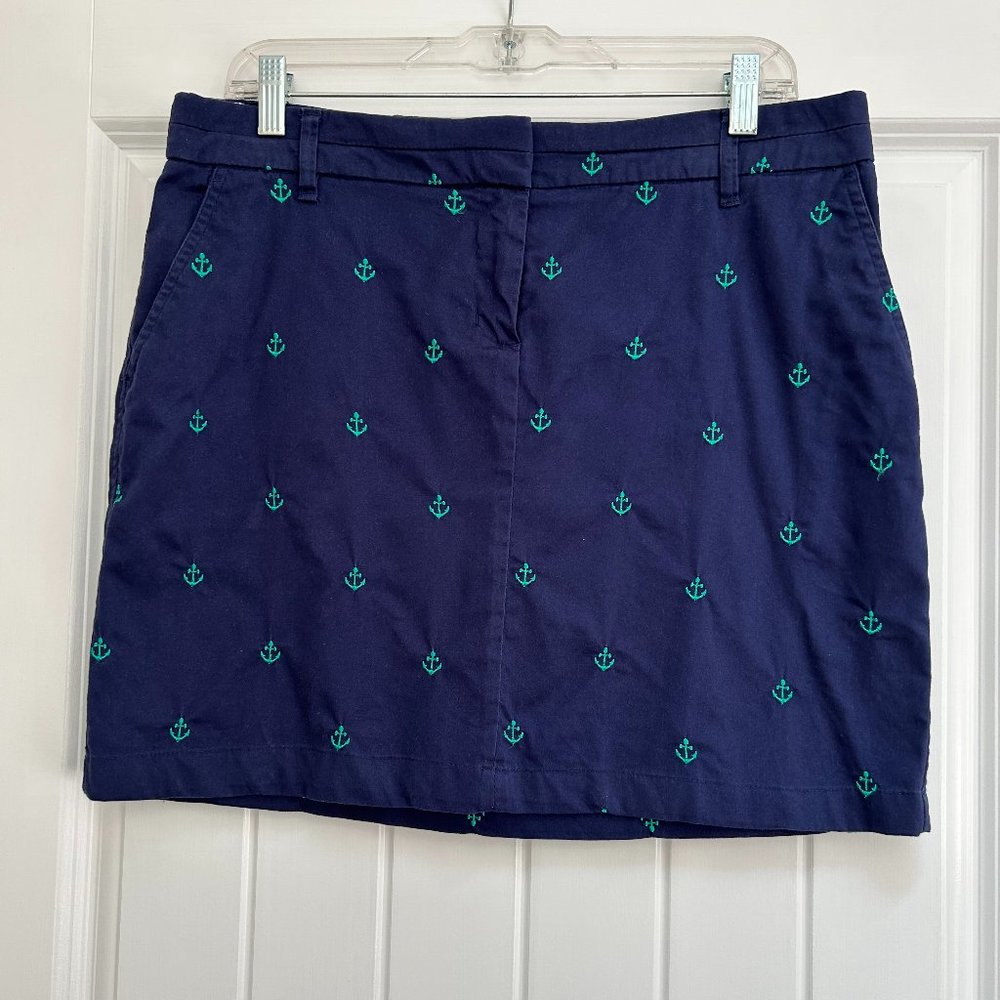 British Khaki embroidered skirt